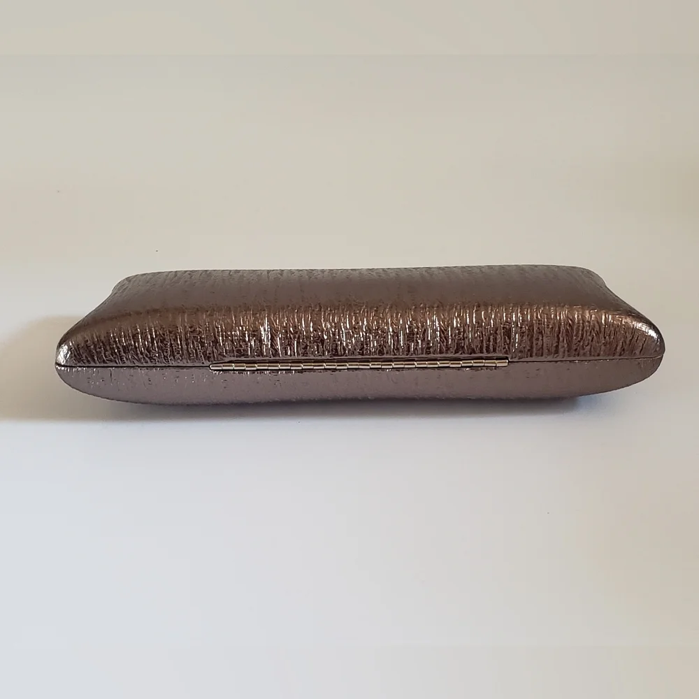 Clutch Metallic Hardcase with Removable Chain and Crystal Accent Closure
